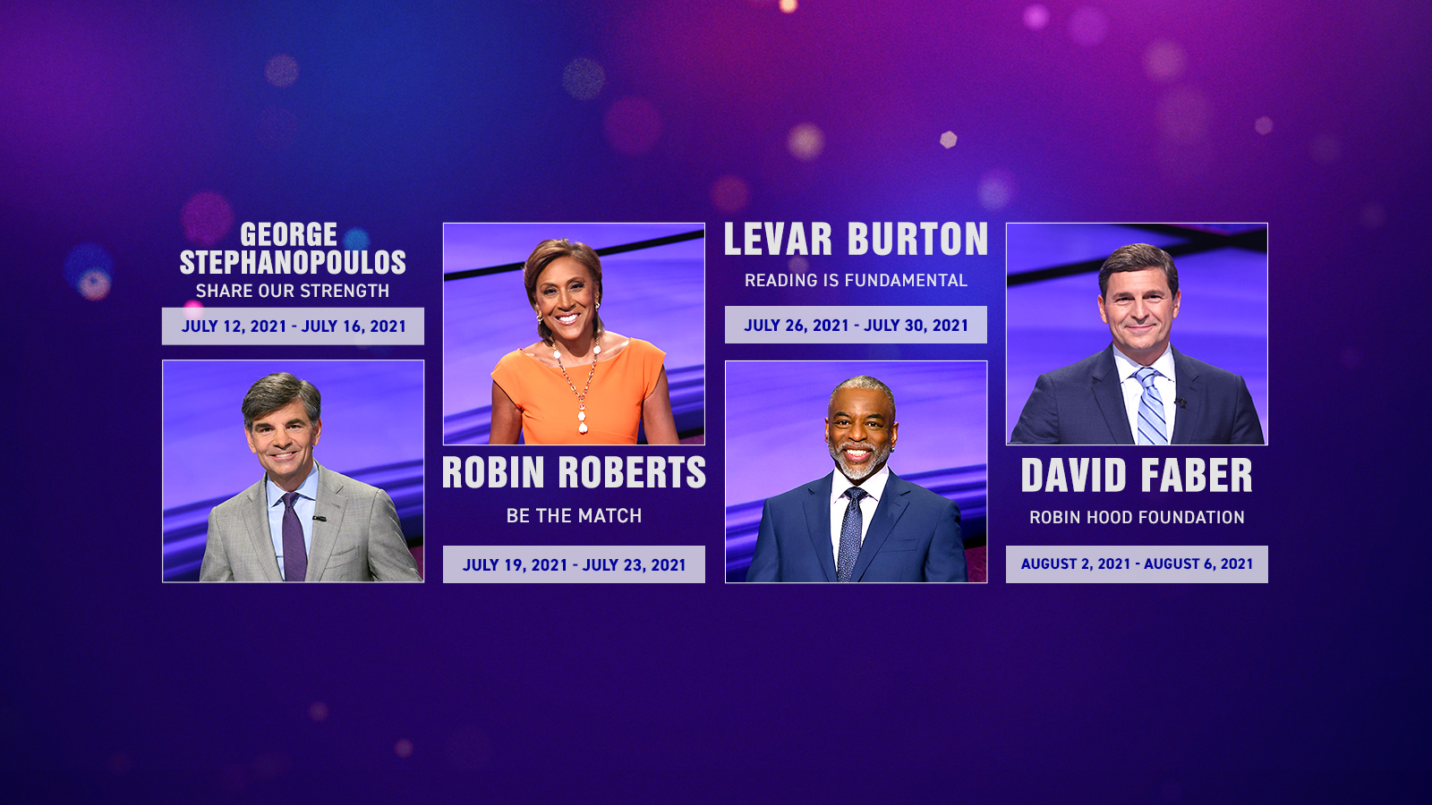 Jeopardy! Guest Host Schedule J!Buzz
