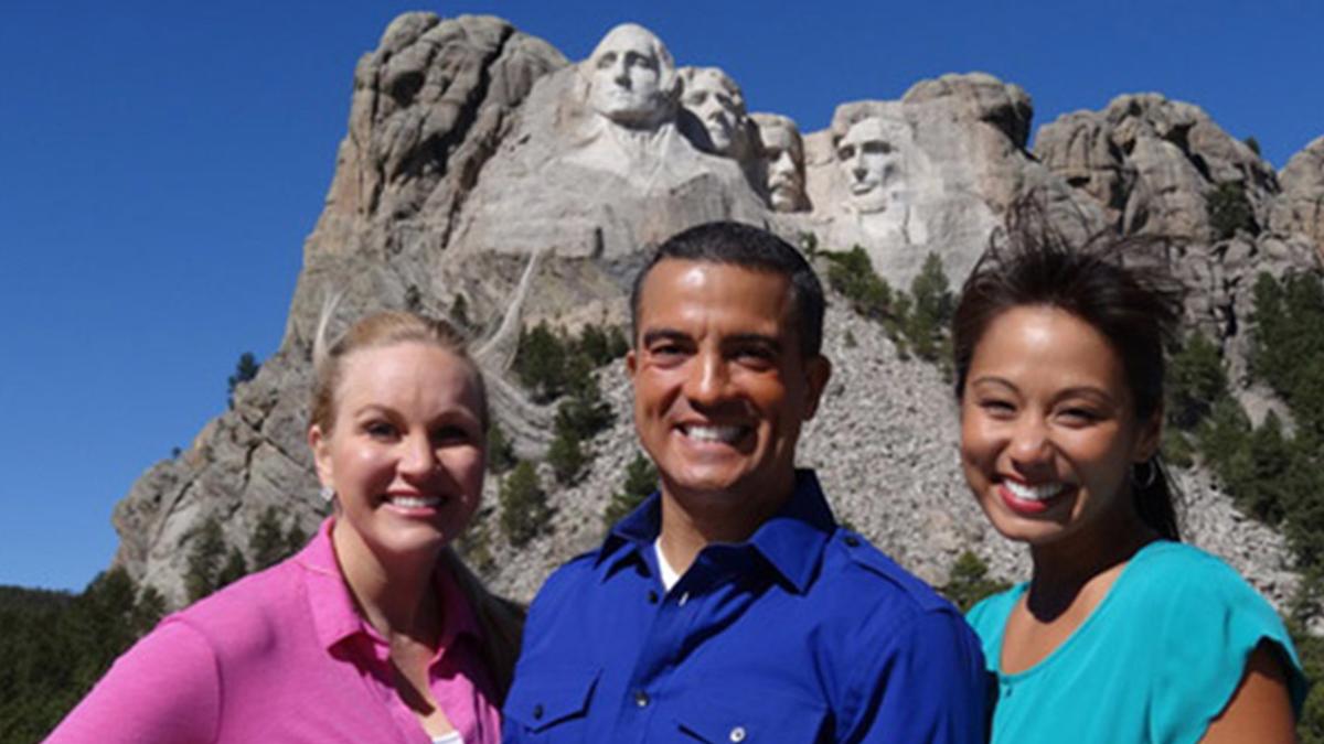 The Clue Crew at Mount Rushmore