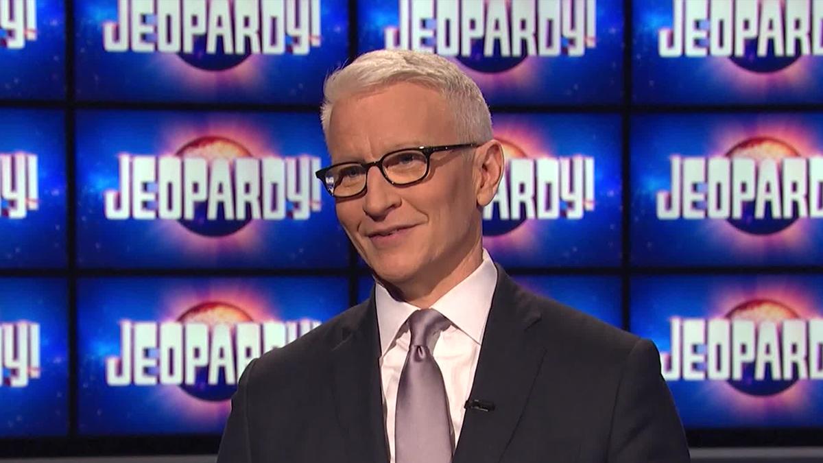 Anderson Cooper on the Jeopardy! stage
