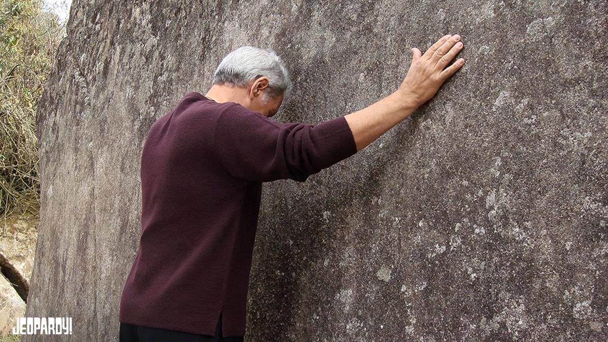 Alex Trebek in Machu Picchu.