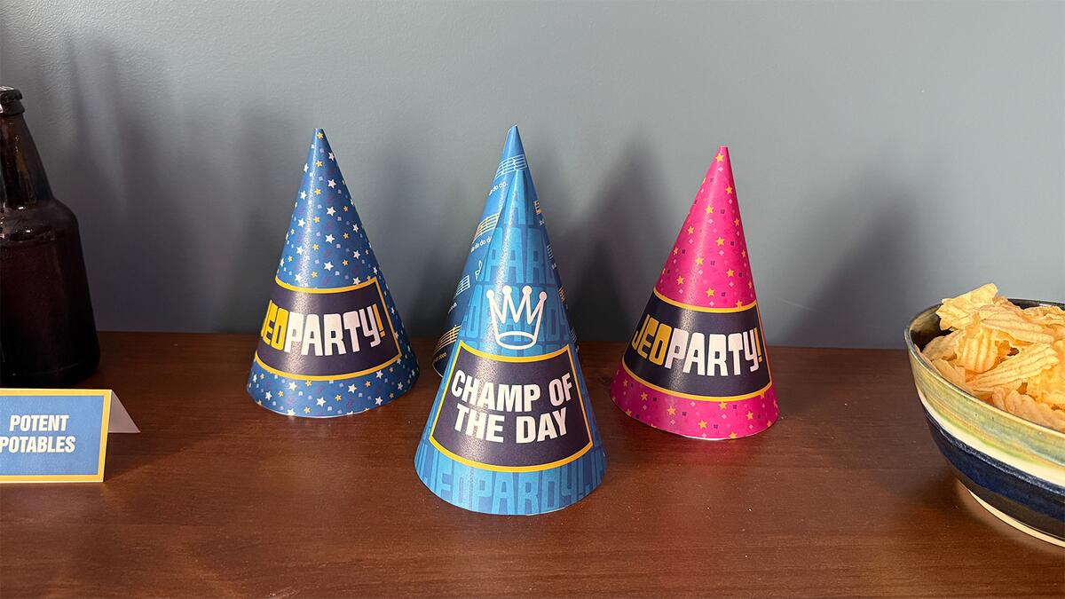 Printable Jeopardy! Party Hats
