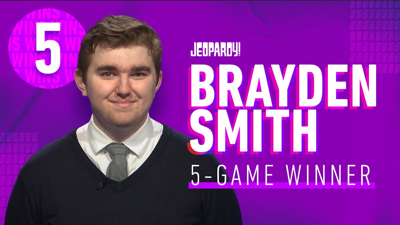 Jeopardy Champion Brayden Smith Jeopardy! Official Site Jeopardy