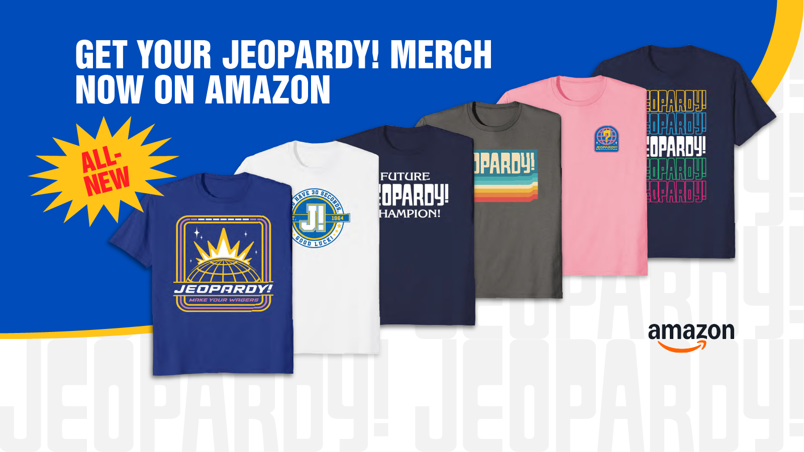 Get your Jeopardy! merch now on Amazon!
