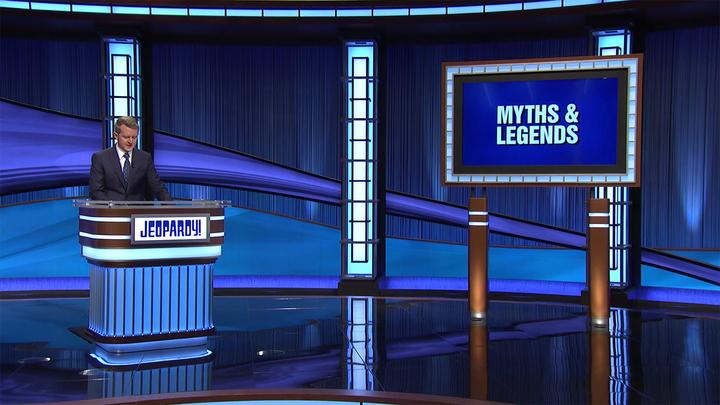 Ken Jennings on the Jeopardy! stage.