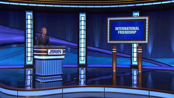 Ken Jennings on the Jeopardy! stage.